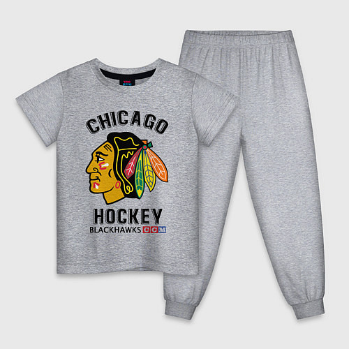 Детская пижама CHICAGO BLACKHAWKS NHL / Меланж – фото 1