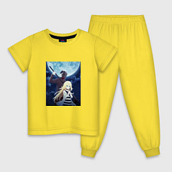 Пижама хлопковая детская Ангел кровопролития, цвет: желтый