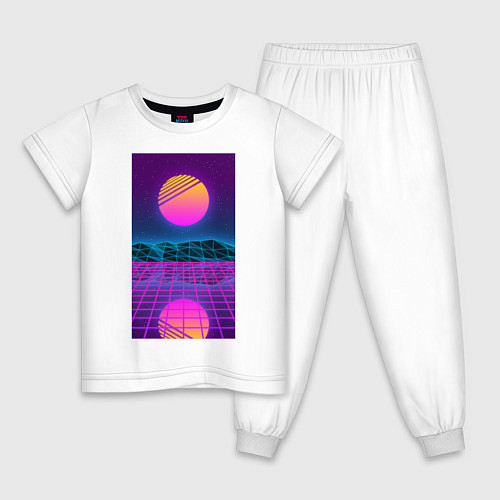 Детская пижама Vaporwave EASTHETIC 99 / Белый – фото 1