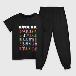 Пижама хлопковая детская ROBLOX PIGGY цвета черный — фото 1
