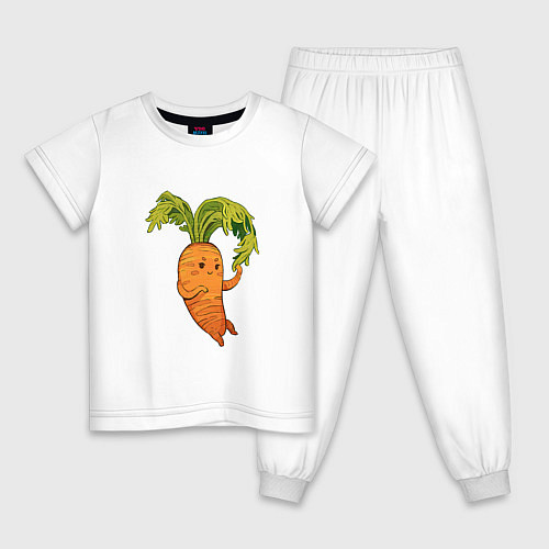 Детская пижама Милая морковка / Белый – фото 1