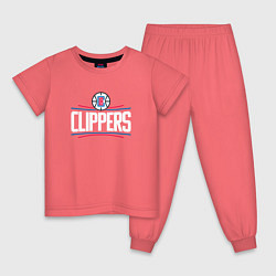 Пижама хлопковая детская Los Angeles Clippers, цвет: коралловый