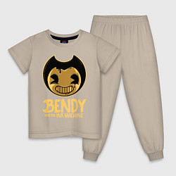 Пижама хлопковая детская Bendy And The Ink Machine, цвет: миндальный
