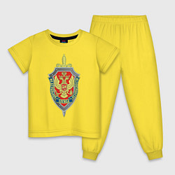 Пижама хлопковая детская ФСБ, цвет: желтый