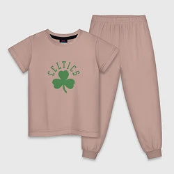 Пижама хлопковая детская Boston Celtics, цвет: пыльно-розовый