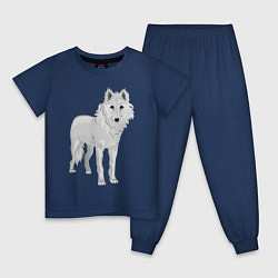 Детская пижама Белый волк