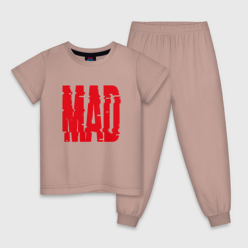 Детская пижама MAD / Пыльно-розовый – фото 1