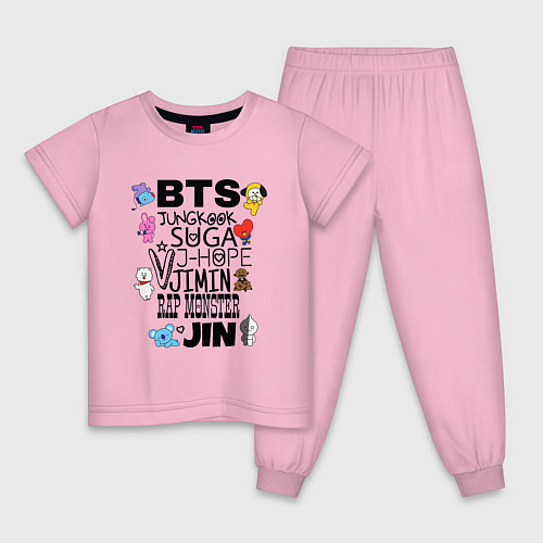 Детская пижама BTS BT21 / Светло-розовый – фото 1