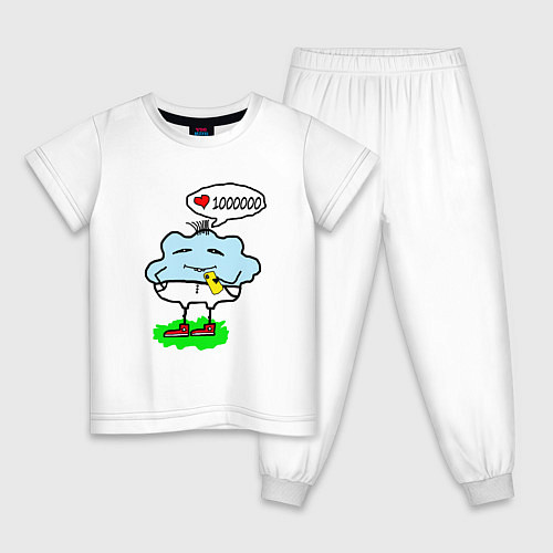 Детская пижама Тучка Блогер / Белый – фото 1