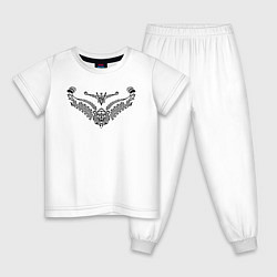 Пижама хлопковая детская Символ Велеса, цвет: белый