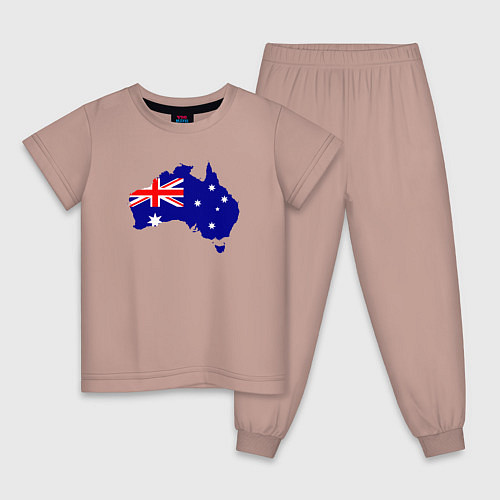 Детская пижама Австралия / Пыльно-розовый – фото 1