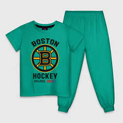 Пижама хлопковая детская BOSTON BRUINS NHL, цвет: зеленый