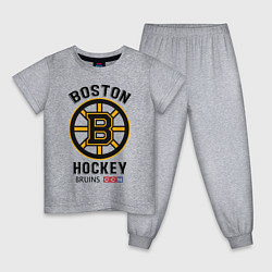 Пижама хлопковая детская BOSTON BRUINS NHL, цвет: меланж