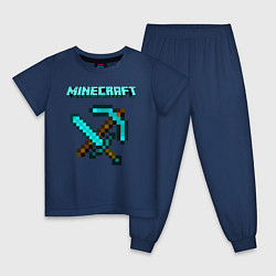 Пижама хлопковая детская Minecraft цвета тёмно-синий — фото 1