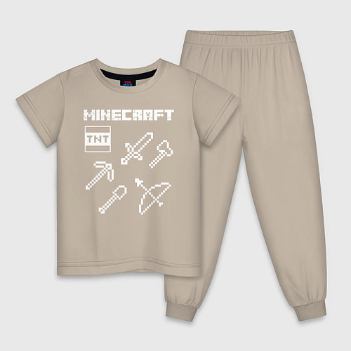 Детская пижама Minecraft / Миндальный – фото 1