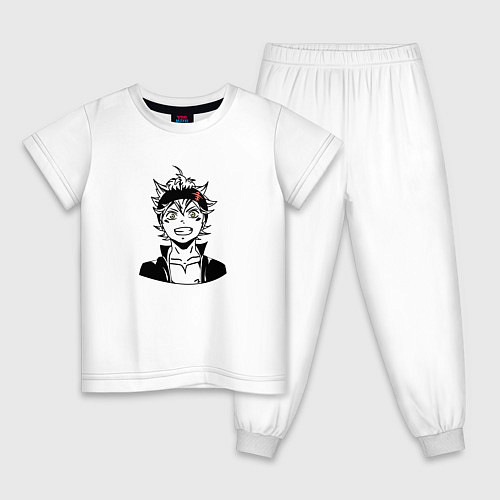 Детская пижама Черный клевер, Аста / Белый – фото 1