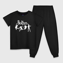Пижама хлопковая детская The Beatles, цвет: черный
