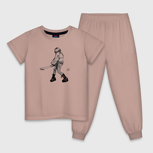 Детская пижама Rock it Baby / Пыльно-розовый – фото 1