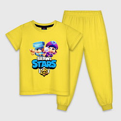 Пижама хлопковая детская Генерал Гавс - Brawl Stars, цвет: желтый