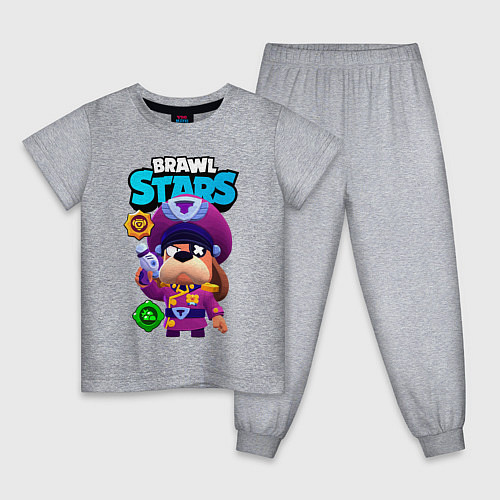 Детская пижама Генерал Гавс brawl stars / Меланж – фото 1