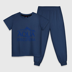 Пижама хлопковая детская AQUADISCOTEKA, цвет: тёмно-синий