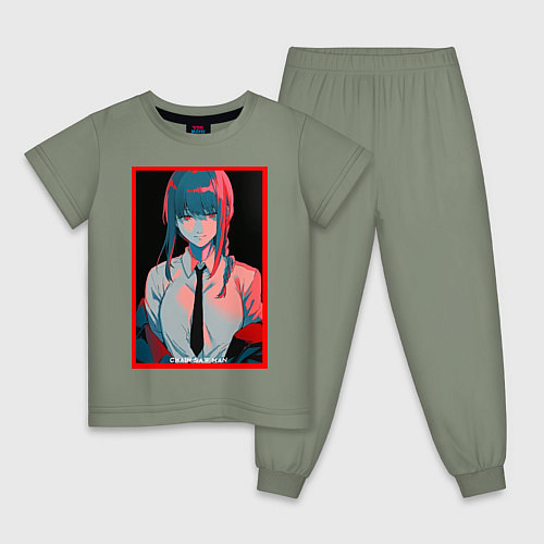 Детская пижама Макима человек бензопила Red / Авокадо – фото 1