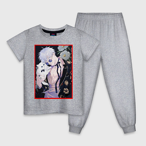 Детская пижама Сатору гото С кошечкой / Меланж – фото 1