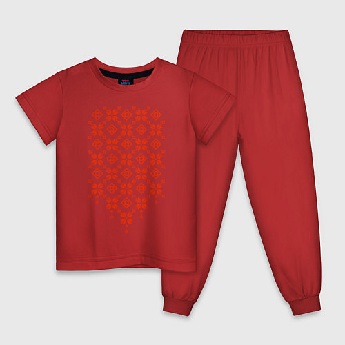 Детская пижама Белорусская вышиванка / Красный – фото 1