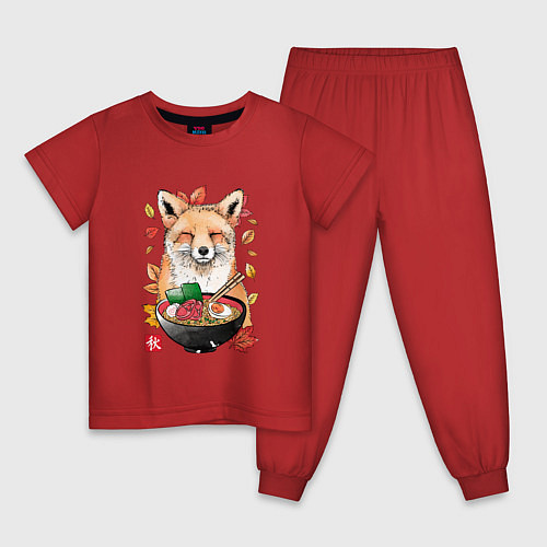 Детская пижама Лиса / Красный – фото 1