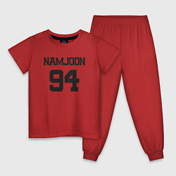 Пижама хлопковая детская BTS - Namjoon RM 94, цвет: красный