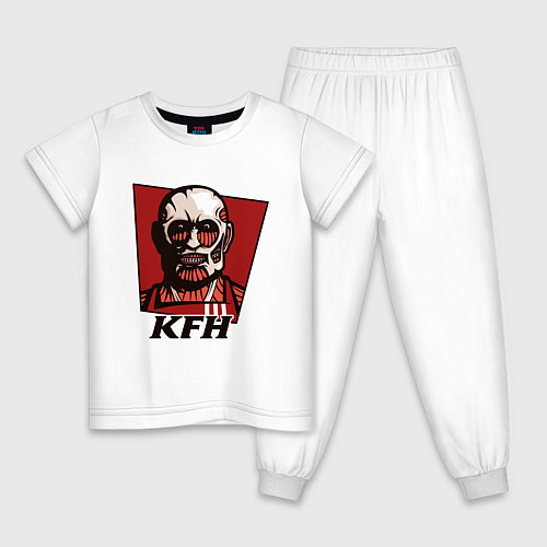 Детская пижама KFH - Kentucky Fried Human / Белый – фото 1
