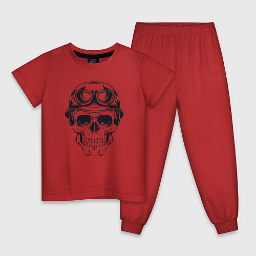 Детская пижама Skull pilot / Красный – фото 1