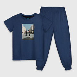 Пижама хлопковая детская Pink Floyd, цвет: тёмно-синий