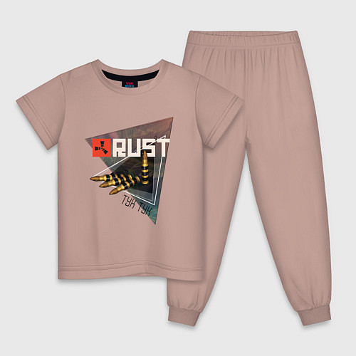 Детская пижама Rust Стучим в дверь соседу Раст / Пыльно-розовый – фото 1