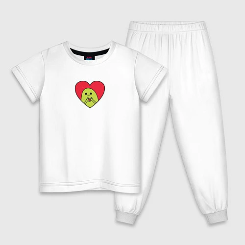 Детская пижама Сердечко / Белый – фото 1