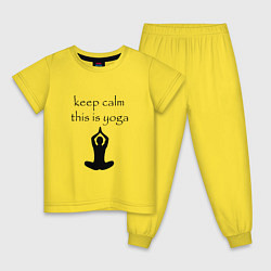 Детская пижама Keep calm this is yoga