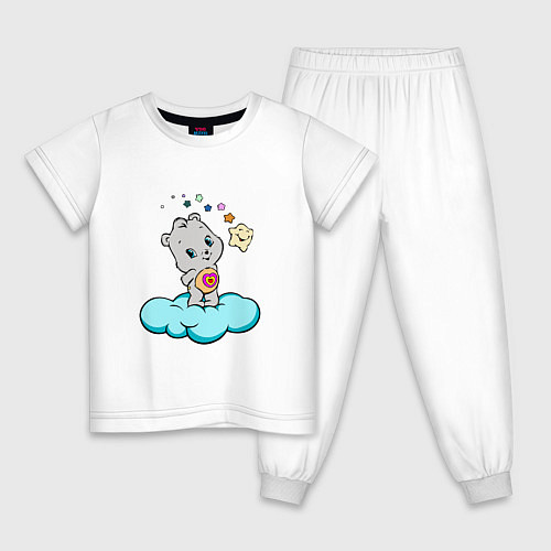 Детская пижама Девушка-медведь / Белый – фото 1