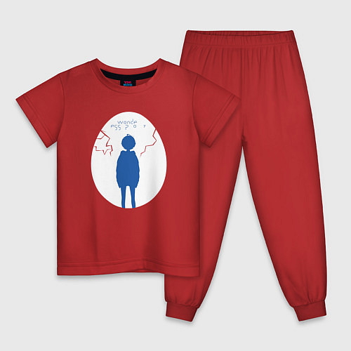 Детская пижама Приоритет чудо-яйца / Красный – фото 1