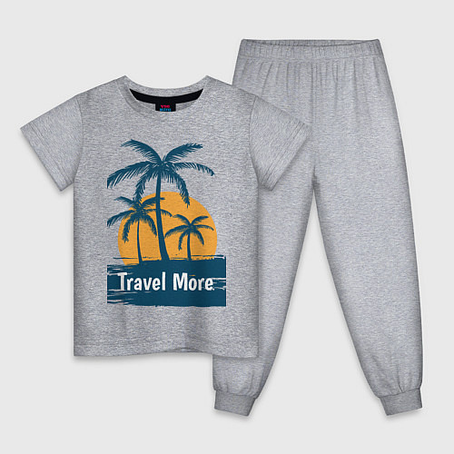 Детская пижама Travel more / Меланж – фото 1