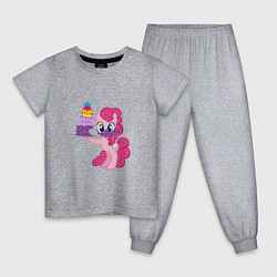 Пижама хлопковая детская My Little Pony Pinkie Pie, цвет: меланж