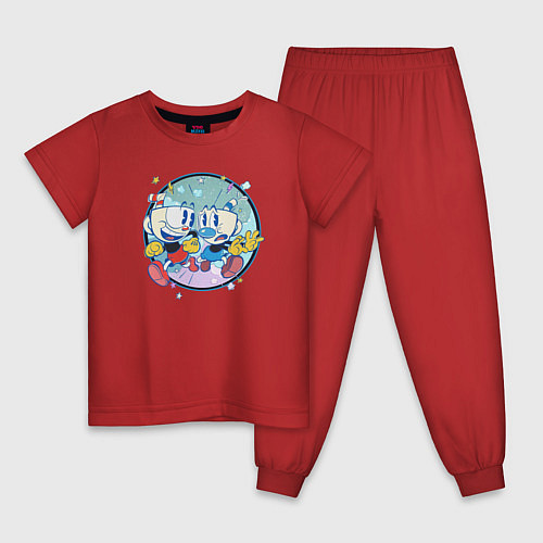 Детская пижама Cuphead and Mugman / Красный – фото 1