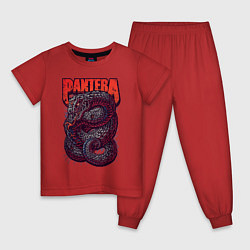 Пижама хлопковая детская Pantera, цвет: красный