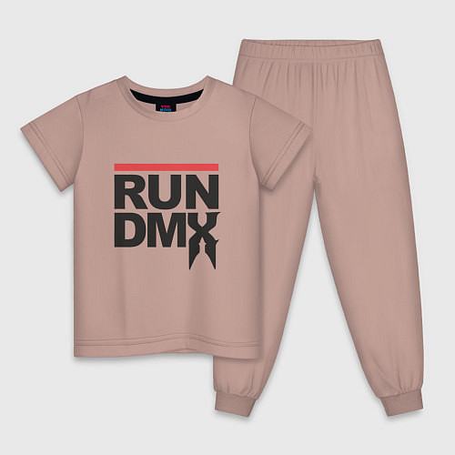 Детская пижама RUN DMX / Пыльно-розовый – фото 1