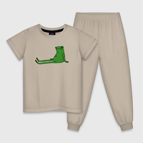 Детская пижама Лягушка приуныла / Миндальный – фото 1