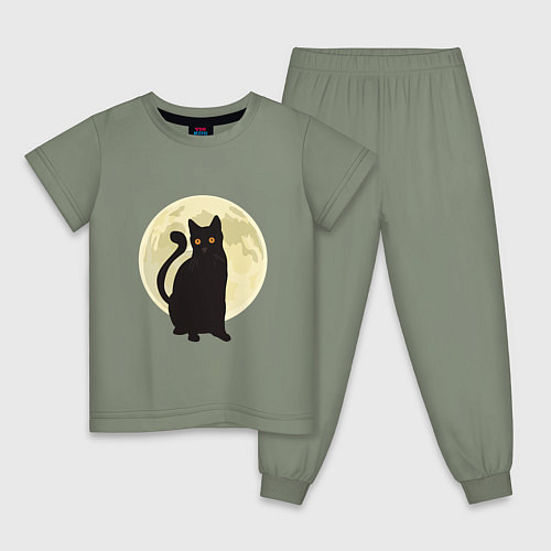 Детская пижама Moon Cat / Авокадо – фото 1