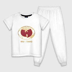 Пижама хлопковая детская Wu-Tang World, цвет: белый