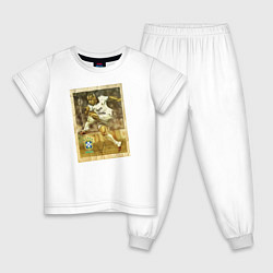 Пижама хлопковая детская Роберто Карлос, цвет: белый