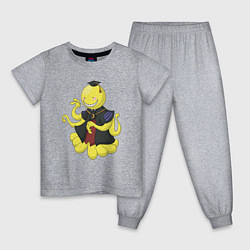 Пижама хлопковая детская Коро-сенсей минимализм, цвет: меланж