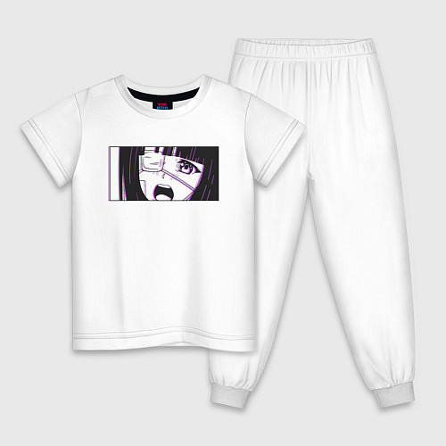 Детская пижама Девочка с повязкой на глазу / Белый – фото 1