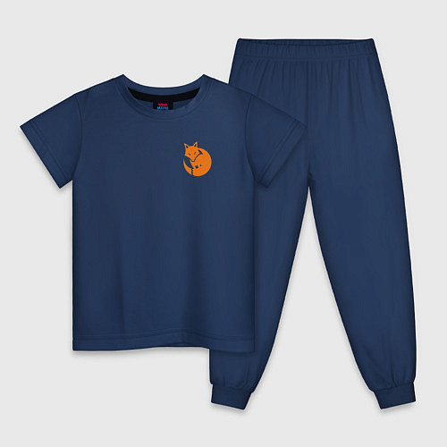 Детская пижама Logo / Тёмно-синий – фото 1